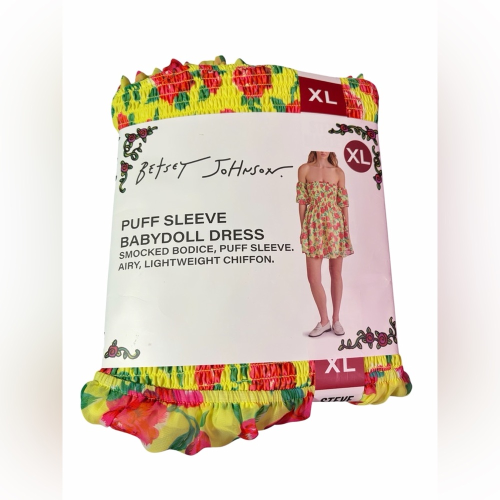 Betsey Johnson Women's Puff Sleeve Floral
Mini Dress Size (NWT) - Picture 5 of 6